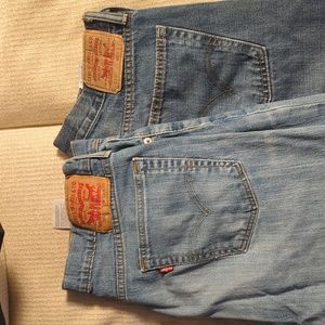 2 pairs Levi's 514 men's jeans 34x30 great condition!!